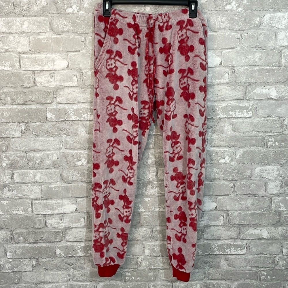 Disney Mickey Mouse Soft Plush Loungewear Pants - Picture 1 of 5